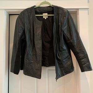 100% leather blazer jacket with stretch